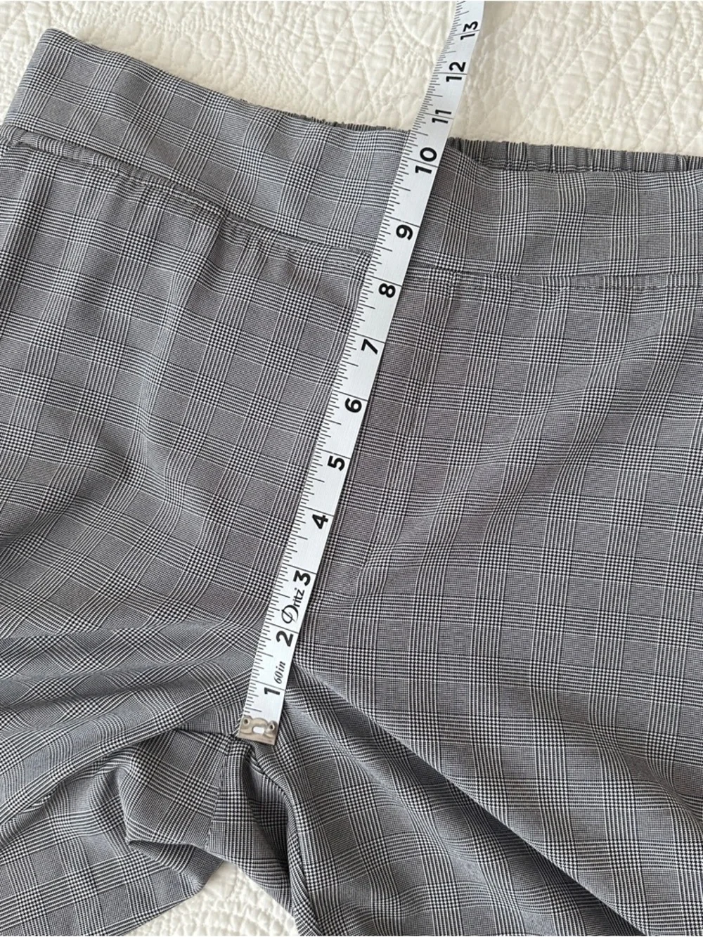 Athleta Glen Plaid Brooklyn Ankle Pant Women’s 6 Black White Side Stripe - Picture 8 of 11